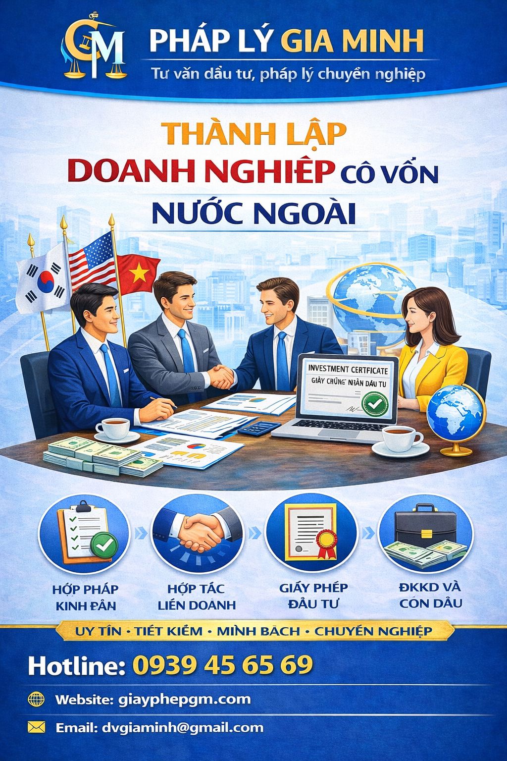 Dịch vụ hỗ trợ thành lập công ty có vốn đầu tư nước ngoài tại Gia Lai uy tín