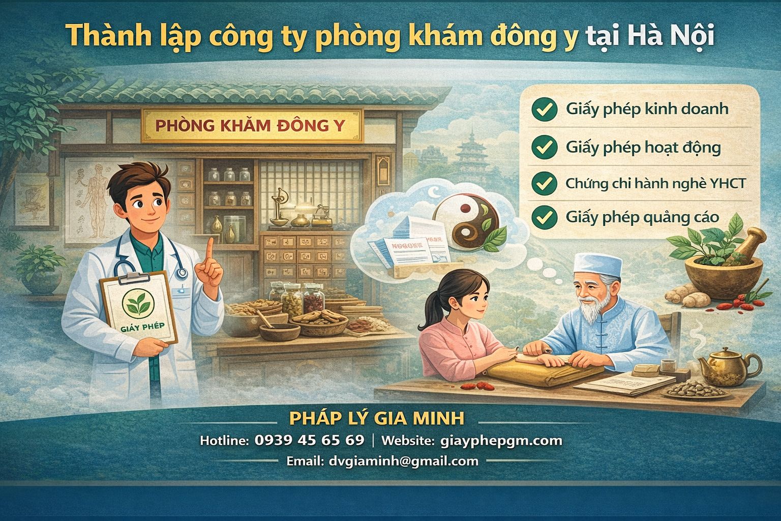 Điều kiện cấp giấy phép phòng khám đông y	