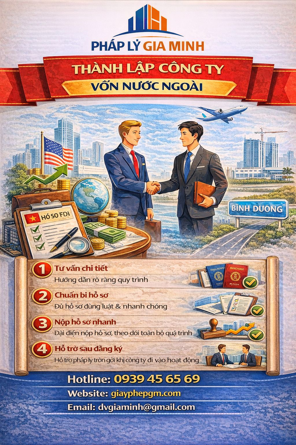 Các bước thành lập công ty FDI tại Gia Lai cho nhà đầu tư nước ngoài