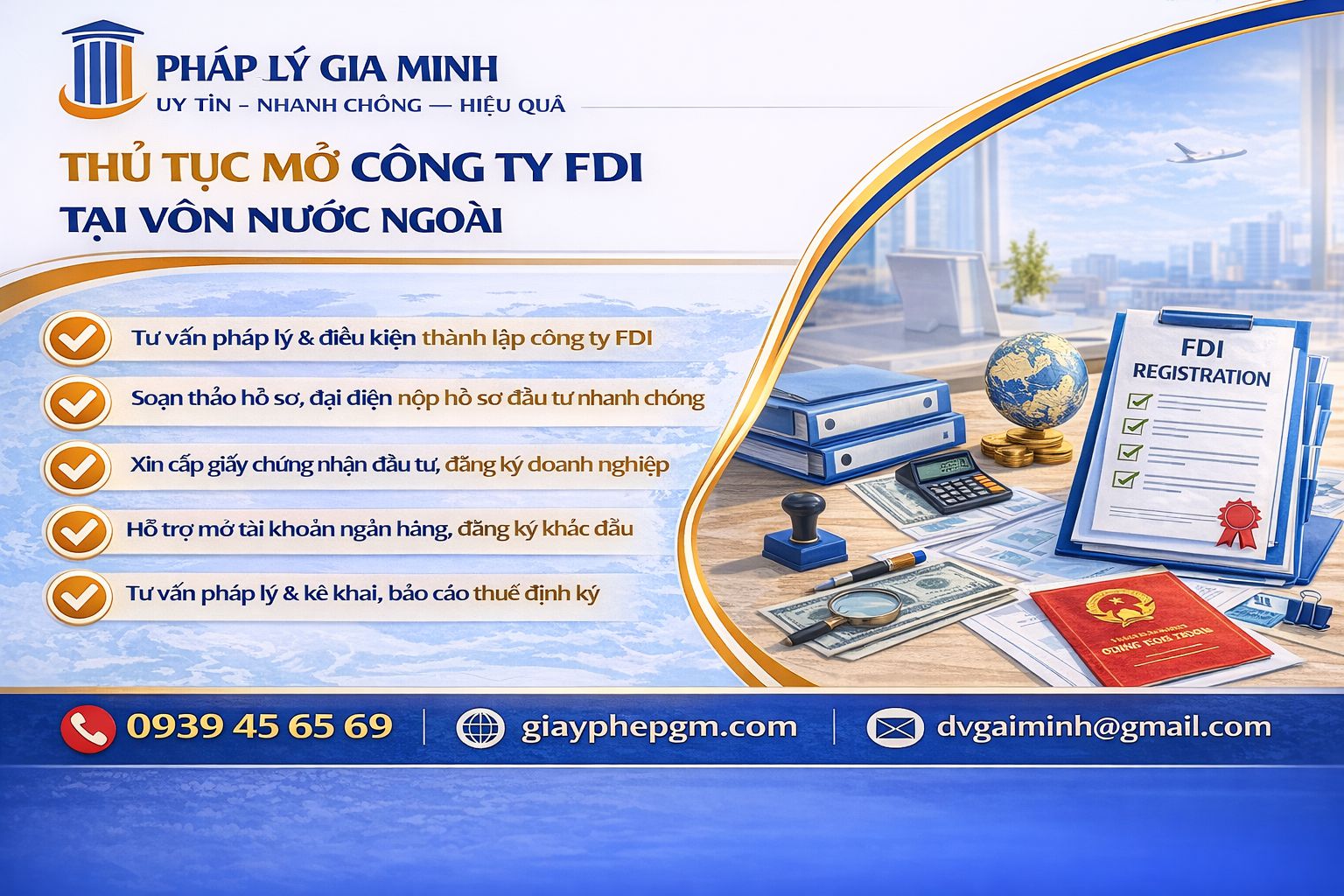 Thủ tục thành lập công ty có vốn đầu tư nước ngoài tại Hà Tĩnh trọn gói, đúng luật, nhanh rõ lộ trình