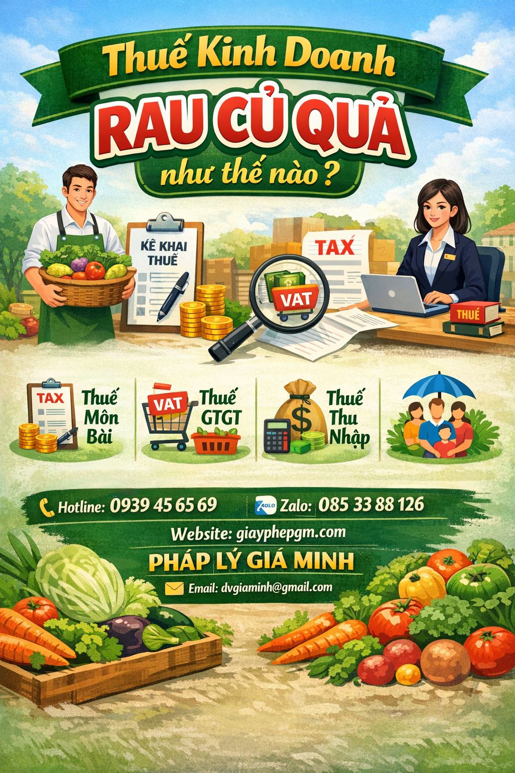 thuế kinh doanh rau củ quả như thế nào