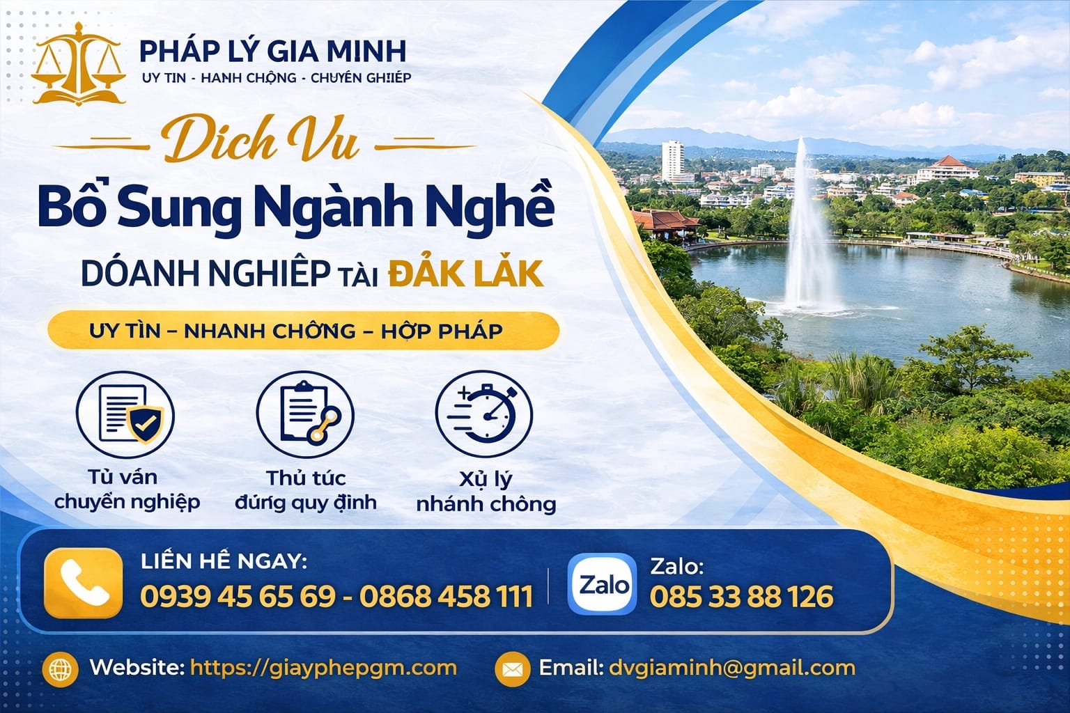 Dịch vụ cập nhật ngành nghề doanh nghiệp tại Đắk Lắk uy tín