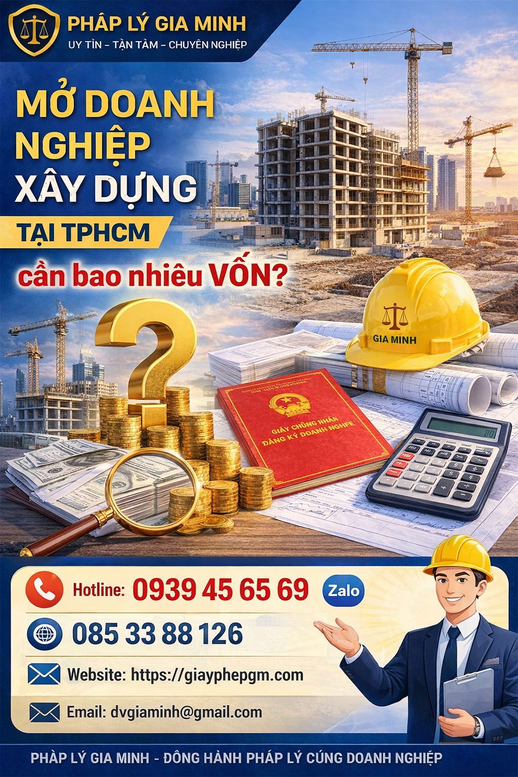 Dịch vụ thành lập công ty xây dựng tại TPHCM