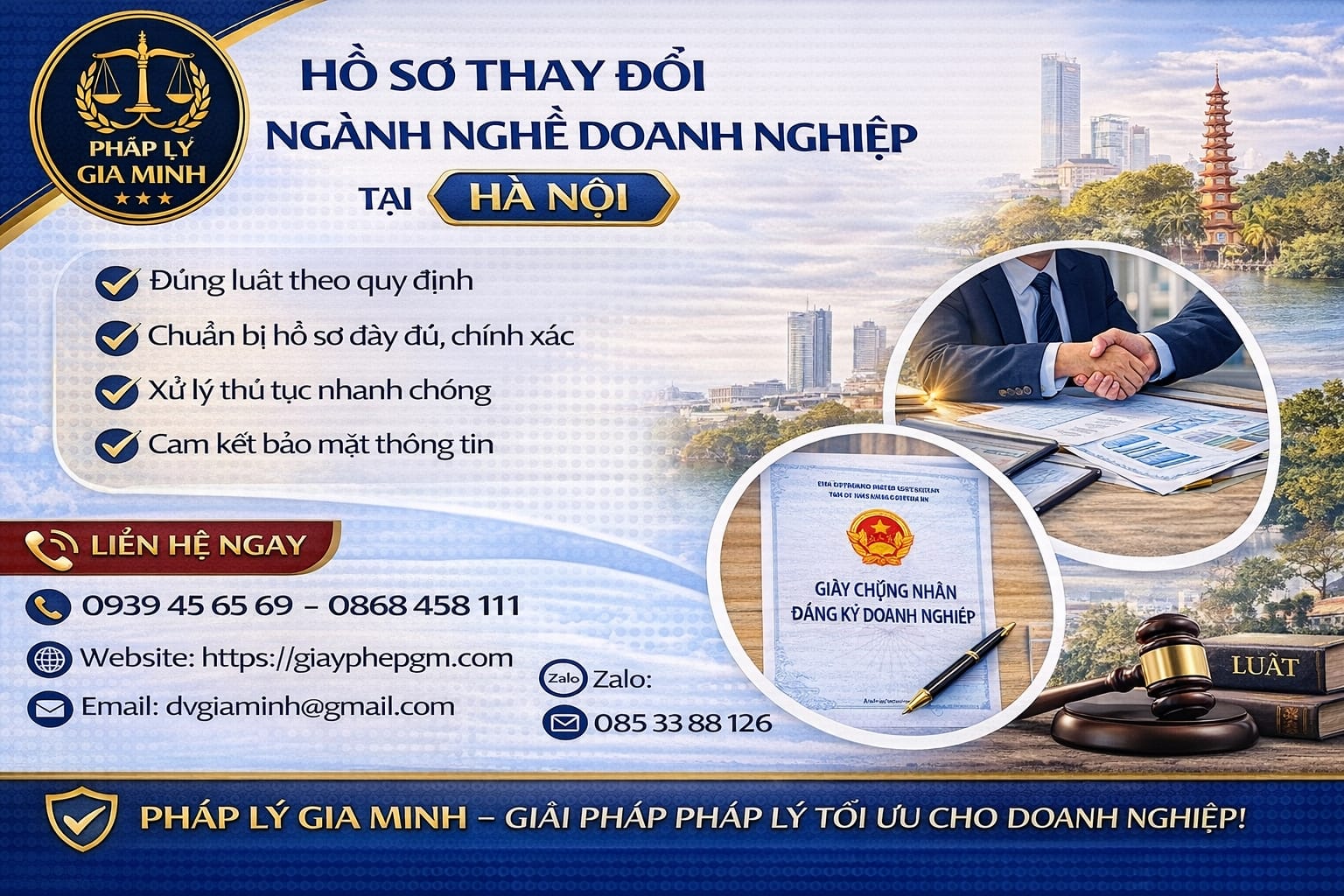 Điều chỉnh ngành nghề doanh nghiệp tại Hà Nội – Đúng luật, nhanh gọn, tối ưu cơ hội