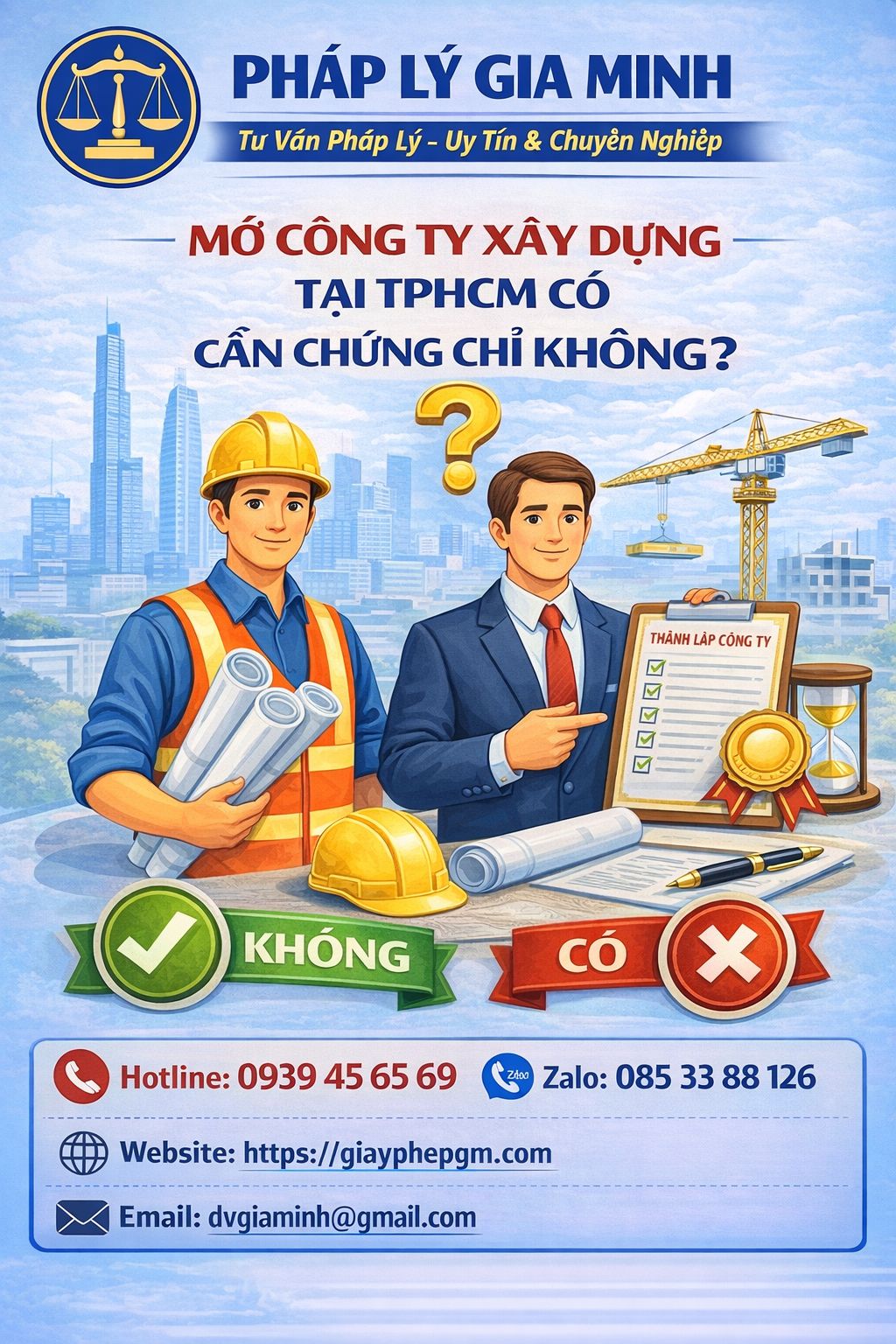 Điều kiện hoạt động thi công xây dựng tại TPHCM
