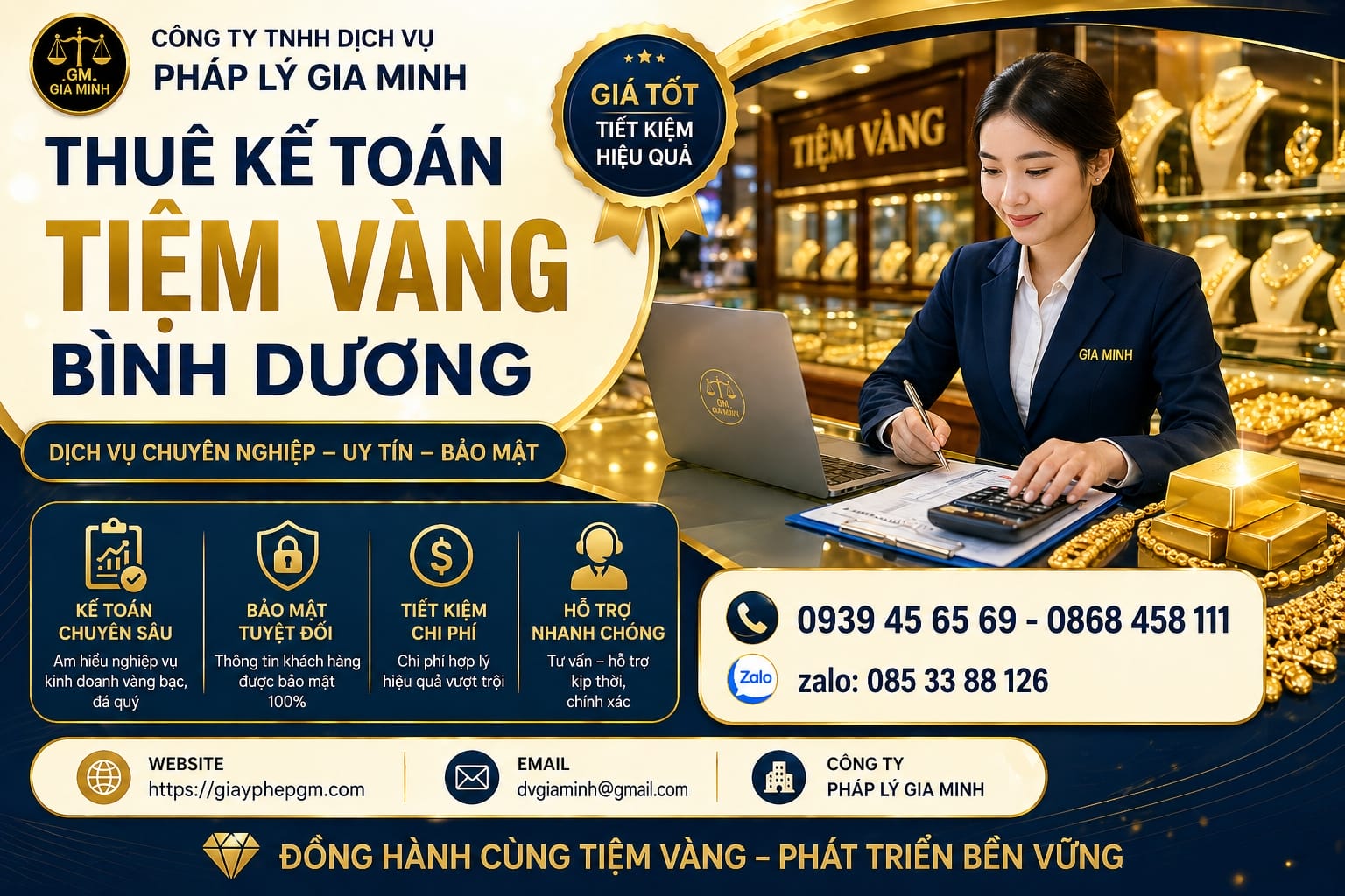 Dịch vụ kế toán tiệm vàng tại Bình Dương chuyên sâu – Giải pháp tối ưu thuế và sổ sách