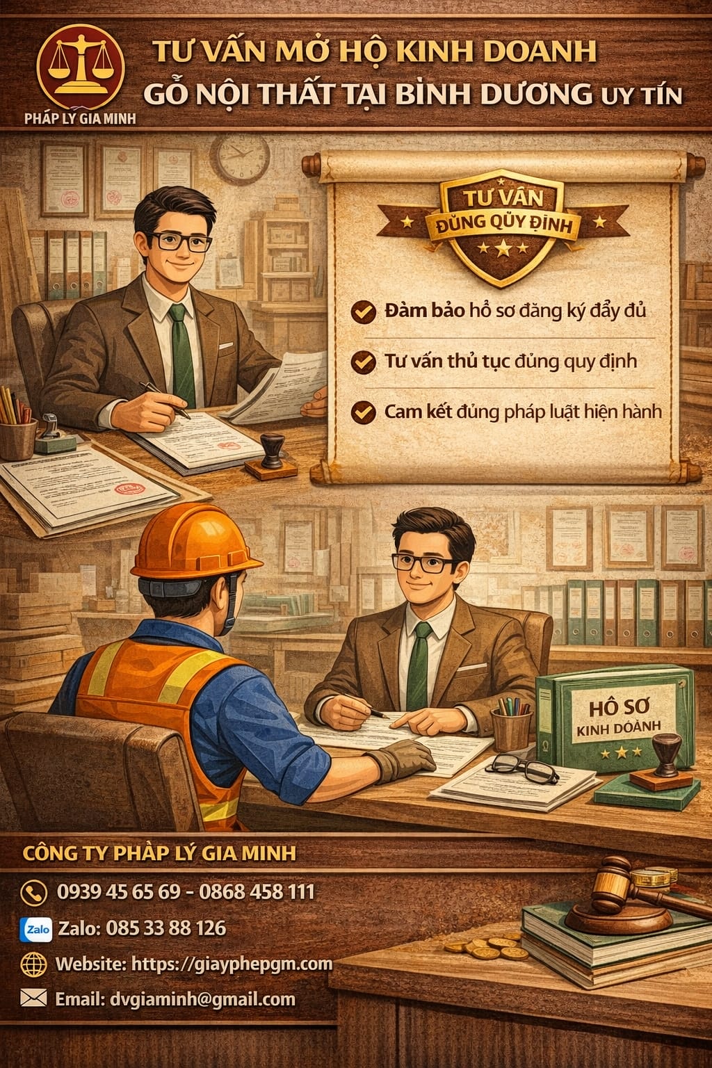 Tư vấn mở hộ kinh doanh gỗ nội thất tại Bình Dương đúng quy định