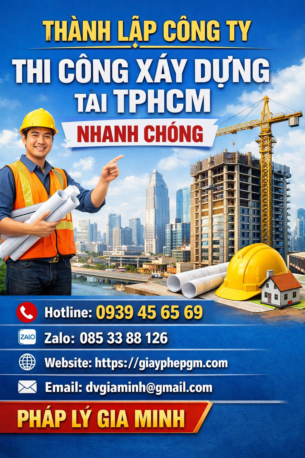 Ưu đãi thành lập công ty xây dựng tại TPHCM