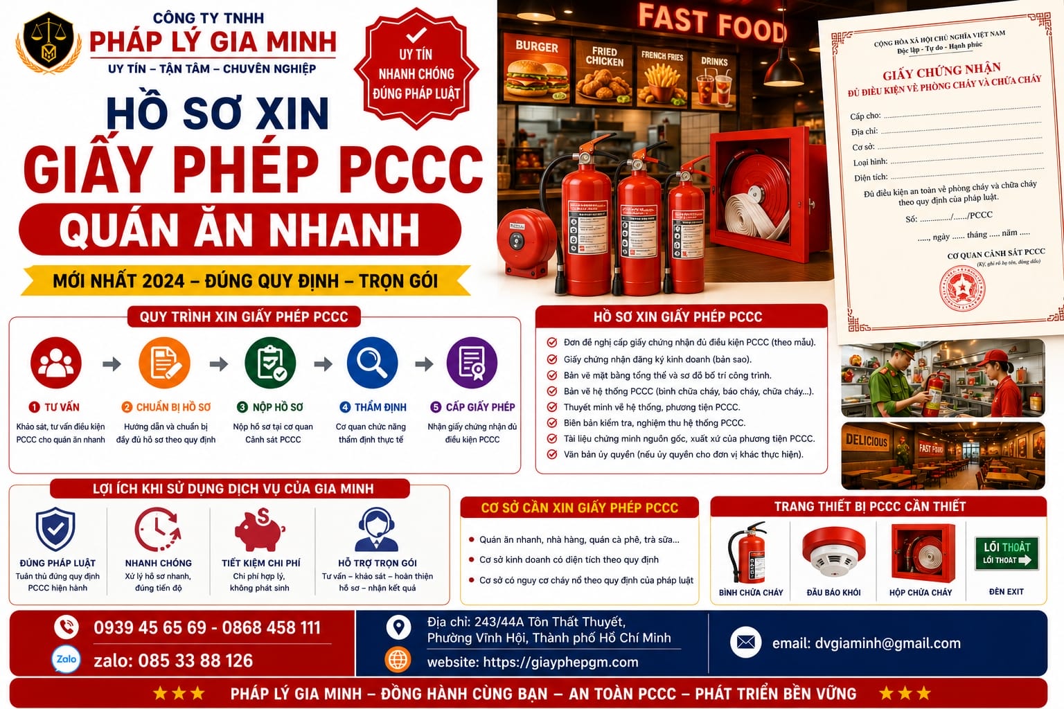 Chi phí làm giấy phép PCCC quán thức ăn nhanh