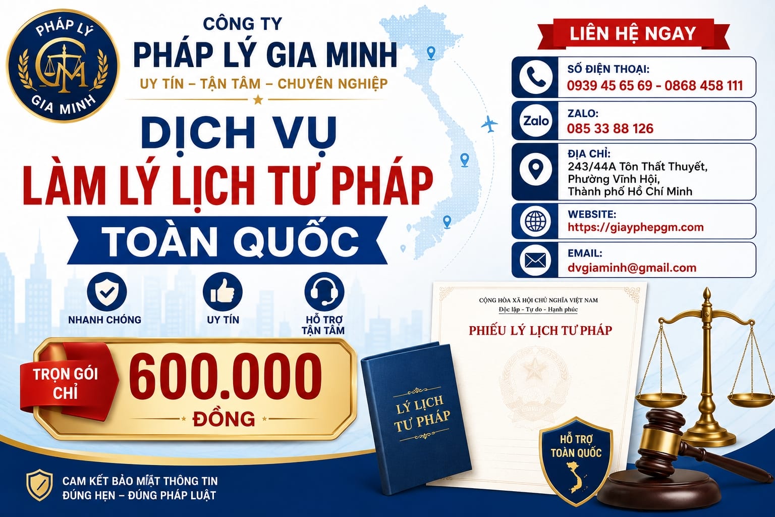 Dịch vụ cấp phiếu lý lịch tư pháp Thanh Hóa giá rẻ, nhanh chóng, uy tín trọn gói