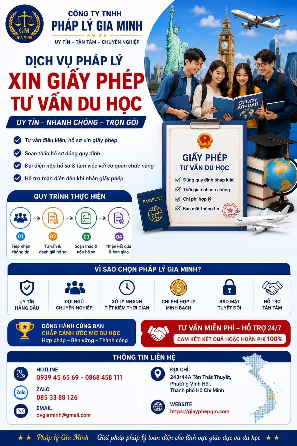 Dịch vụ xin giấy phép hoạt động tư vấn du học nhanh chóng – Giải pháp trọn gói từ A đến Z