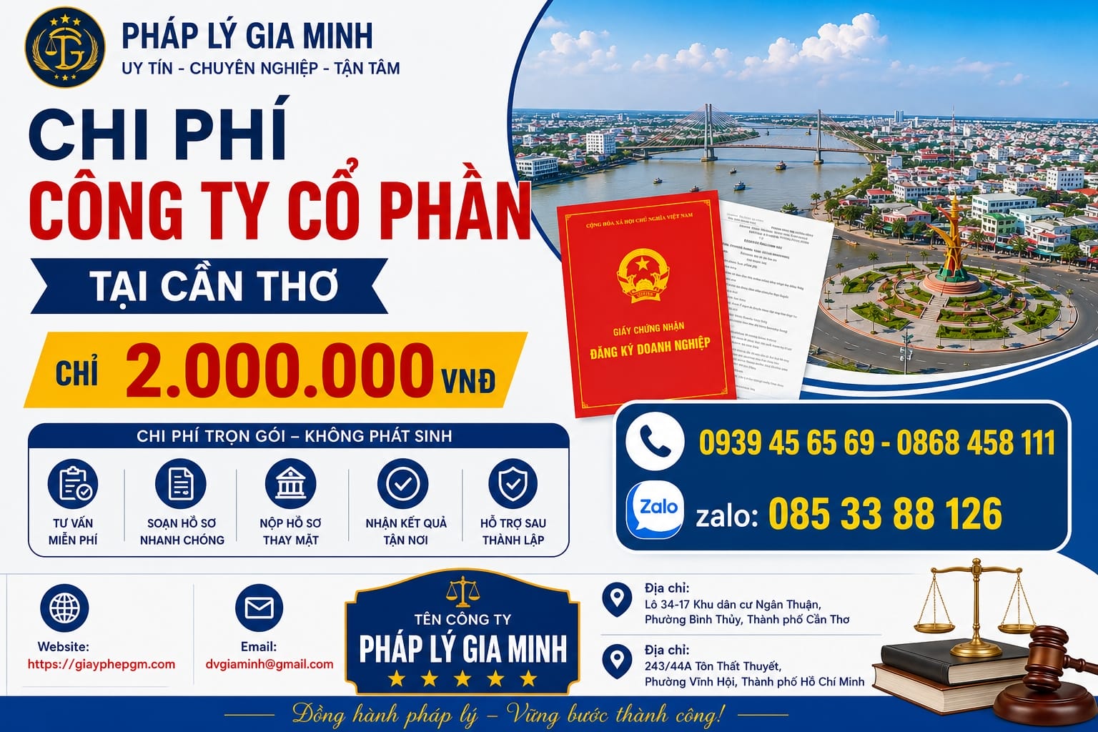 Thành lập công ty cổ phần tại Cần Thơ trọn gói – Giải pháp tối ưu cho doanh nghiệp hiện đại