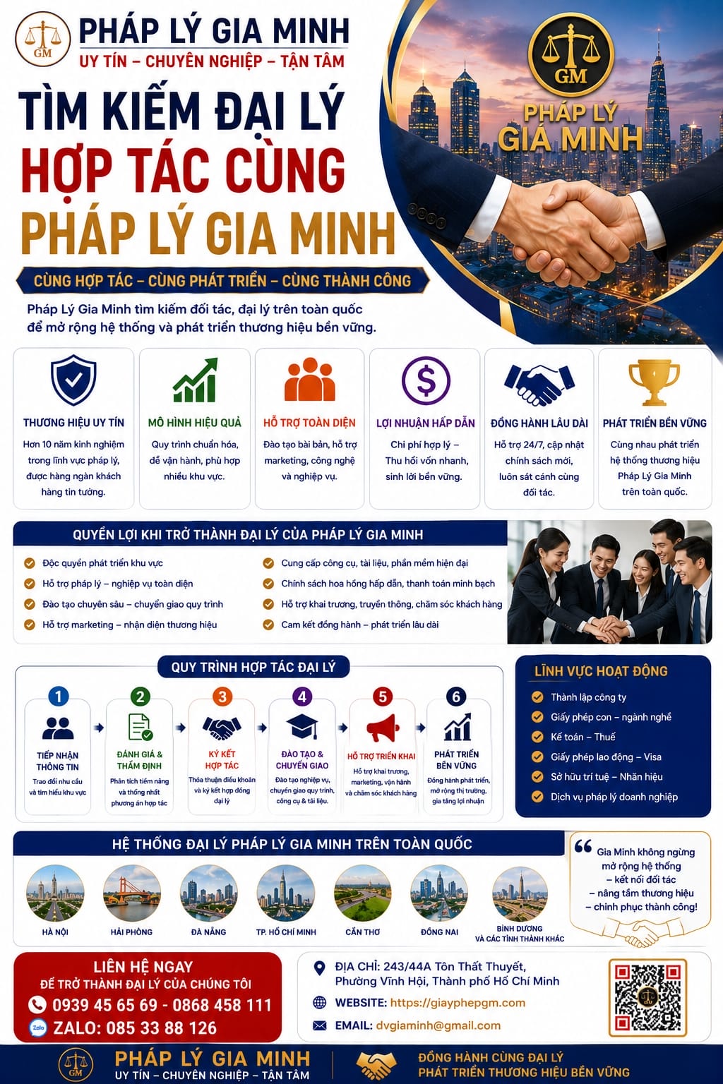 Tìm kiếm đại lý hợp tác cùng Pháp Lý Gia Minh