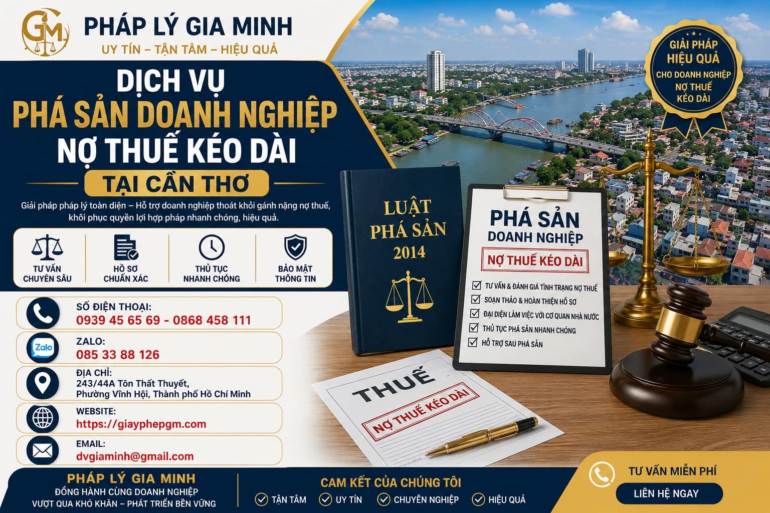 Dịch Vụ Phá Sản Doanh Nghiệp Nợ Thuế Kéo Dài Tại Cần Thơ – Giải Pháp Xử Lý Nghĩa Vụ Thuế Và Công Nợ An Toàn, Đúng Luật