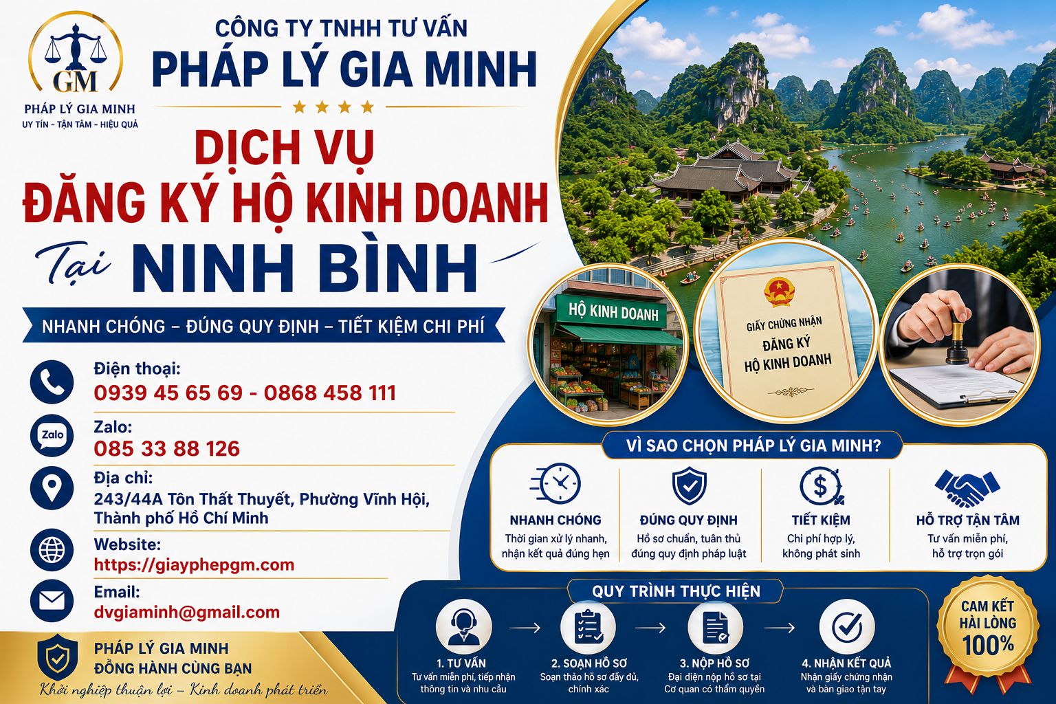 Dịch vụ đăng ký hộ kinh doanh tại Ninh Bình – Thủ tục nhanh, chi phí hợp lý