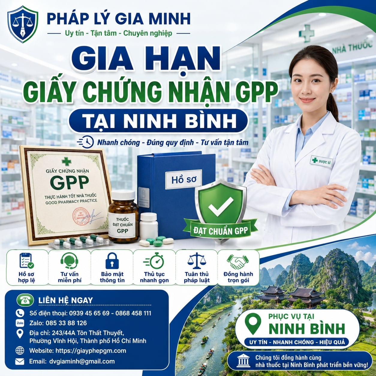 Gia hạn giấy chứng nhận GPP tại Ninh Bình đúng hạn, không gián đoạn