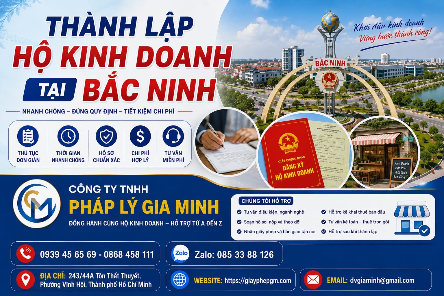 Thành lập hộ kinh doanh tại Bắc Ninh nhanh chóng, đúng quy định