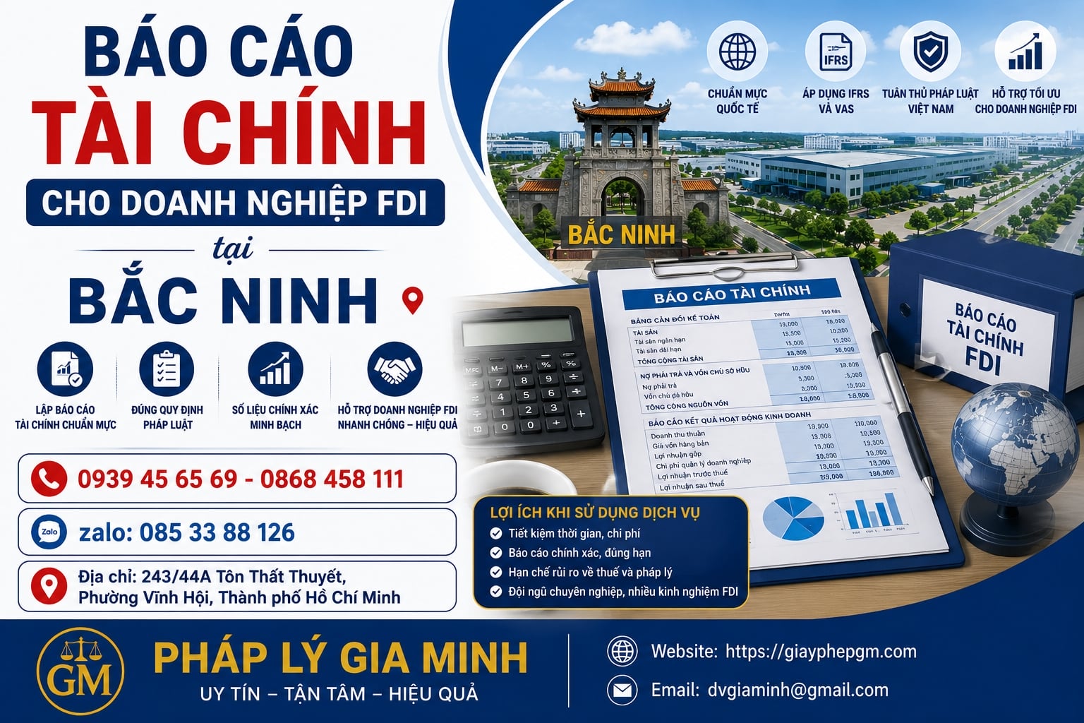 Báo cáo tài chính cho doanh nghiệp FDI tại Bắc Ninh chính xác, đúng quy định