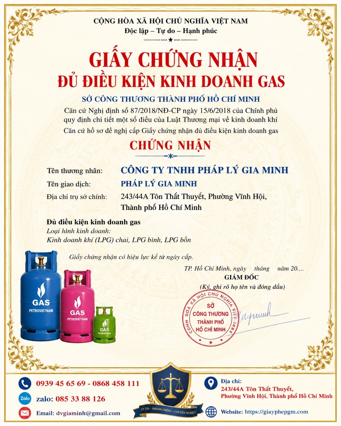 Giấy chứng nhận kinh doanh gas – Cửa hàng cần chuẩn bị những gì để được cấp?