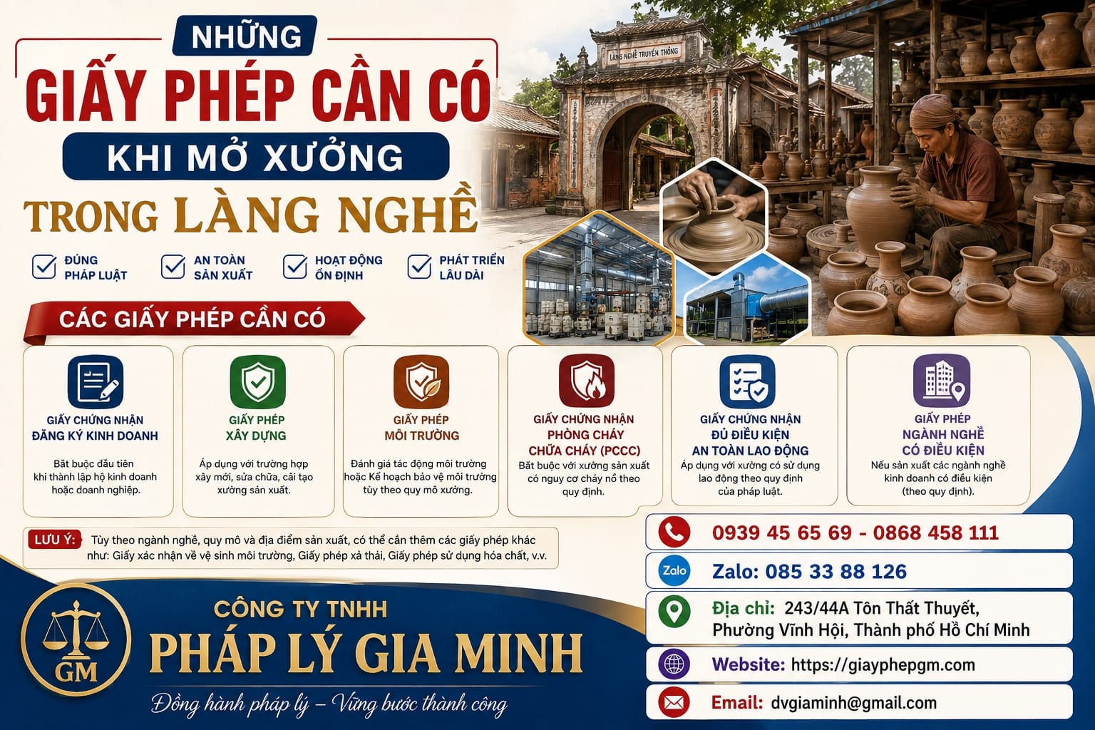 Những giấy phép cần có khi mở xưởng trong làng nghề đầy đủ, đúng quy định