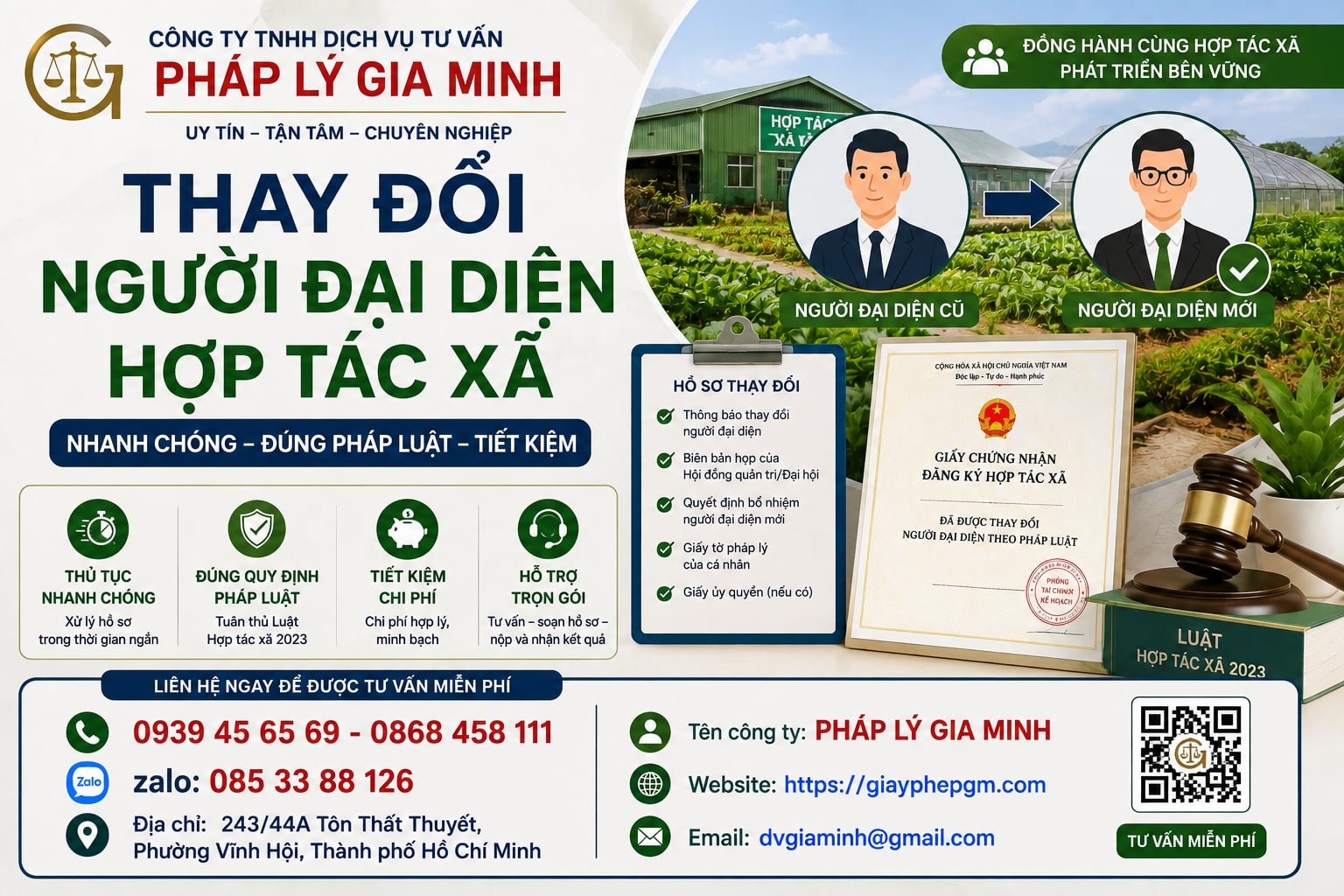 Thay đổi người đại diện hợp tác xã đúng quy định, hồ sơ và thủ tục cần biết
