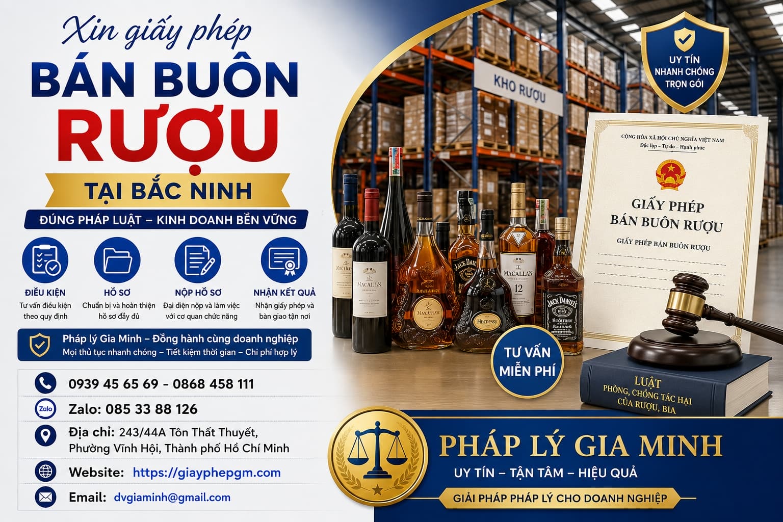 Xin giấy phép bán buôn rượu tại Bắc Ninh – Xây mạng lưới cung ứng trước khi hoàn thiện hồ sơ