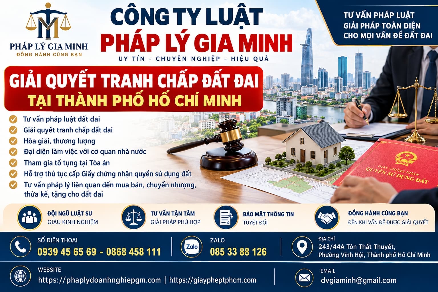 Công ty luật giải quyết tranh chấp đất đai tại TPHCM
