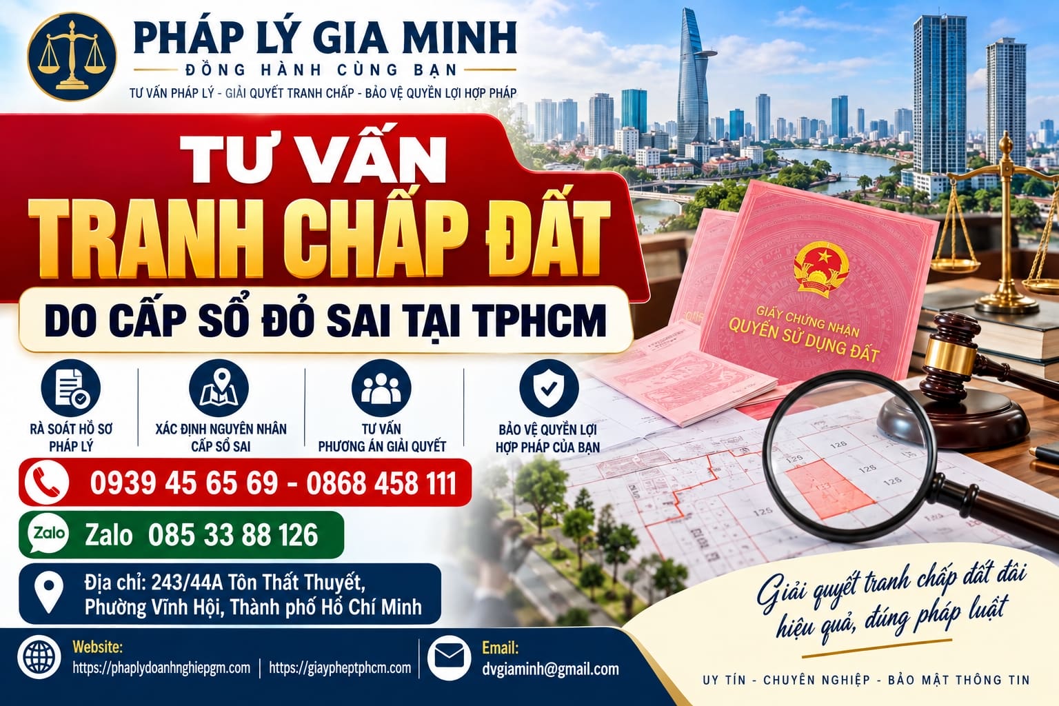 Tư vấn tranh chấp đất do cấp sổ đỏ sai tại TPHCM